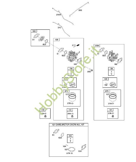 E - Carburatore, kit di revisione carburatore B&S - 12 €¦ 12Q902-0154-B1 brand Stihl